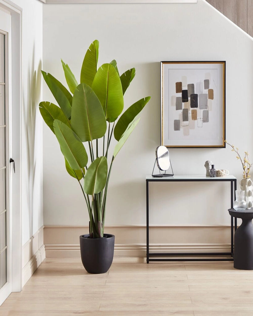 Pianta artificiale in vaso verde e nero sintetico 187 cm Materiale accessorio decorativo per interni