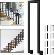 Bacchetta elliptica a forma di U da 100 cm per ringhiere scale Leunerie nera Montaggio laterale