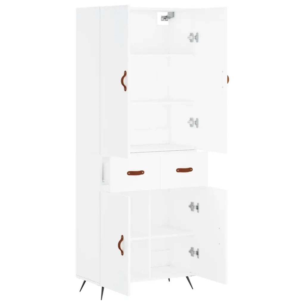 Credenza Bianca 69,5x34x180 cm in Legno Multistrato 3198121