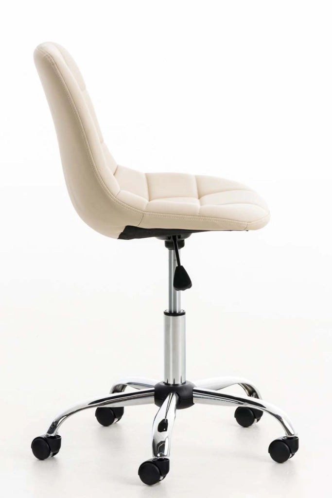 Sedia da ufficio Emil in similpelle crema