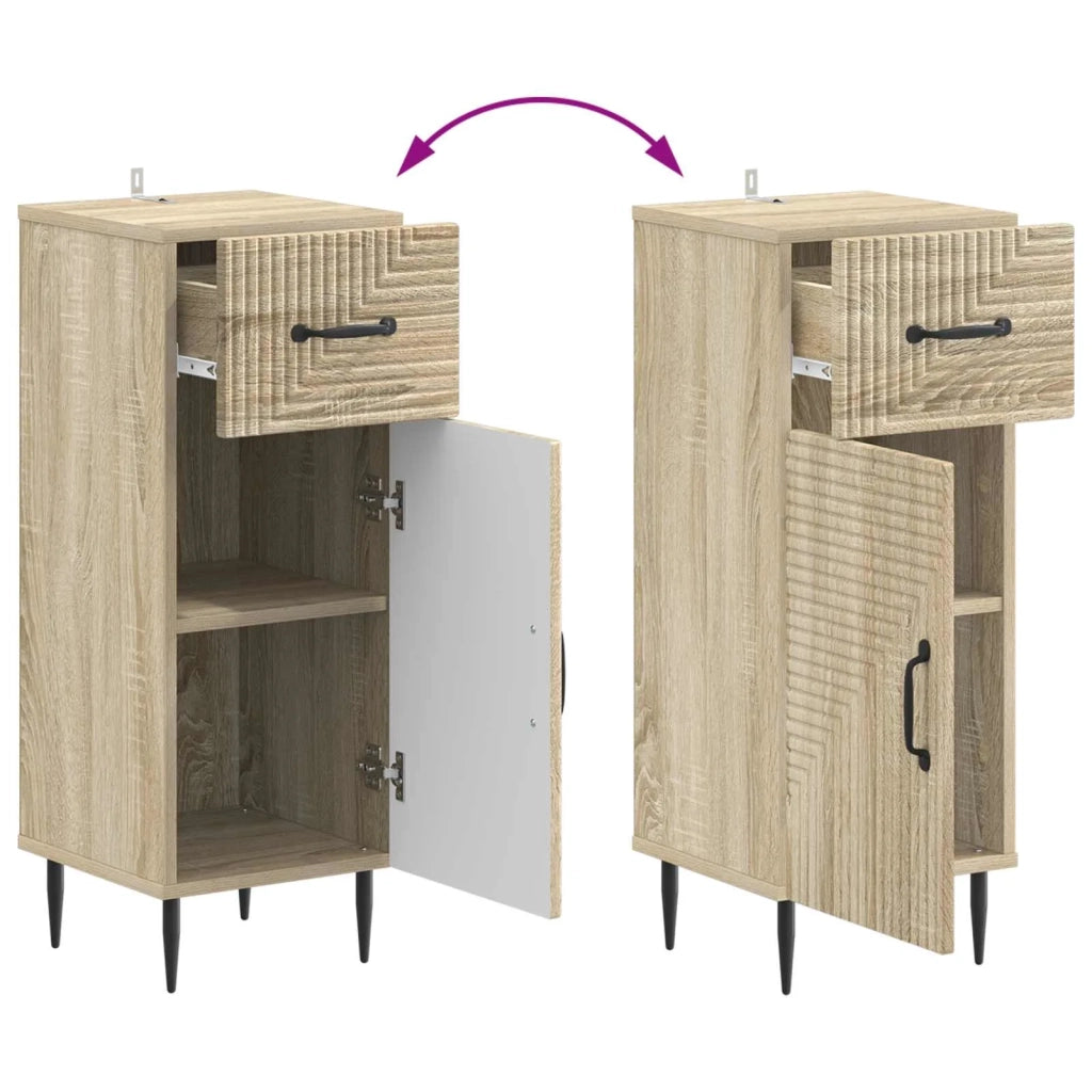 Mobiletto da Bagno HAARLEM Rovere Sonoma 30 x 31 x 80 cm 896827