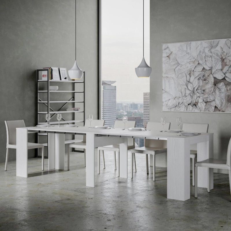 Consolle allungabile 90x48/296 cm Venus - Bianco Frassino