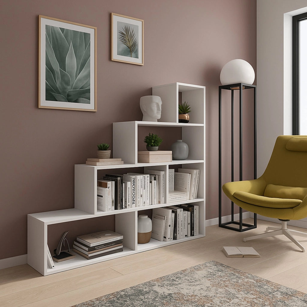 Biblioteca Serole, Libreria 3 Ripiani, 145x28x143h cm Bianco