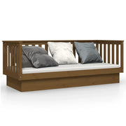 Letto singolo | Letto per adulti | Dormeuse Marrone Ambra 75x190 cm in Legno Massello di Pino