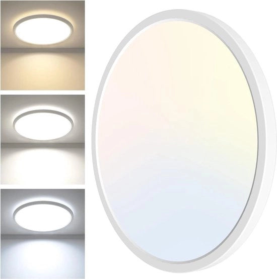Lampada da soffitto LED con illuminazione diffusa 24 W 2100 lumen 3000 K-4500 K-6000 K diametro 22 cm
