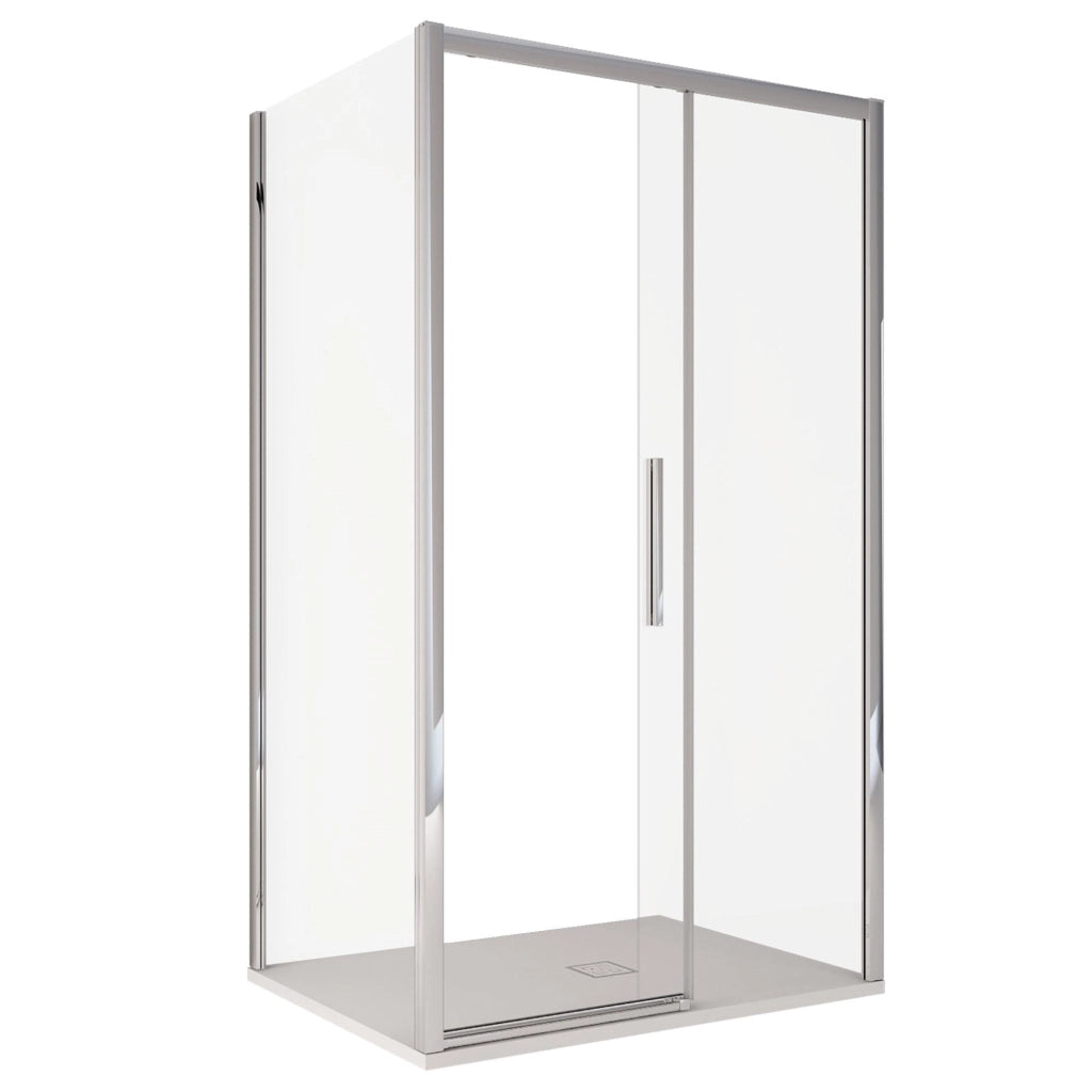 Box Doccia Angolare 70x140 cm 1 Anta Scorrevoe in Cristallo Trasparente 6mm H195 Bonussi Eliane