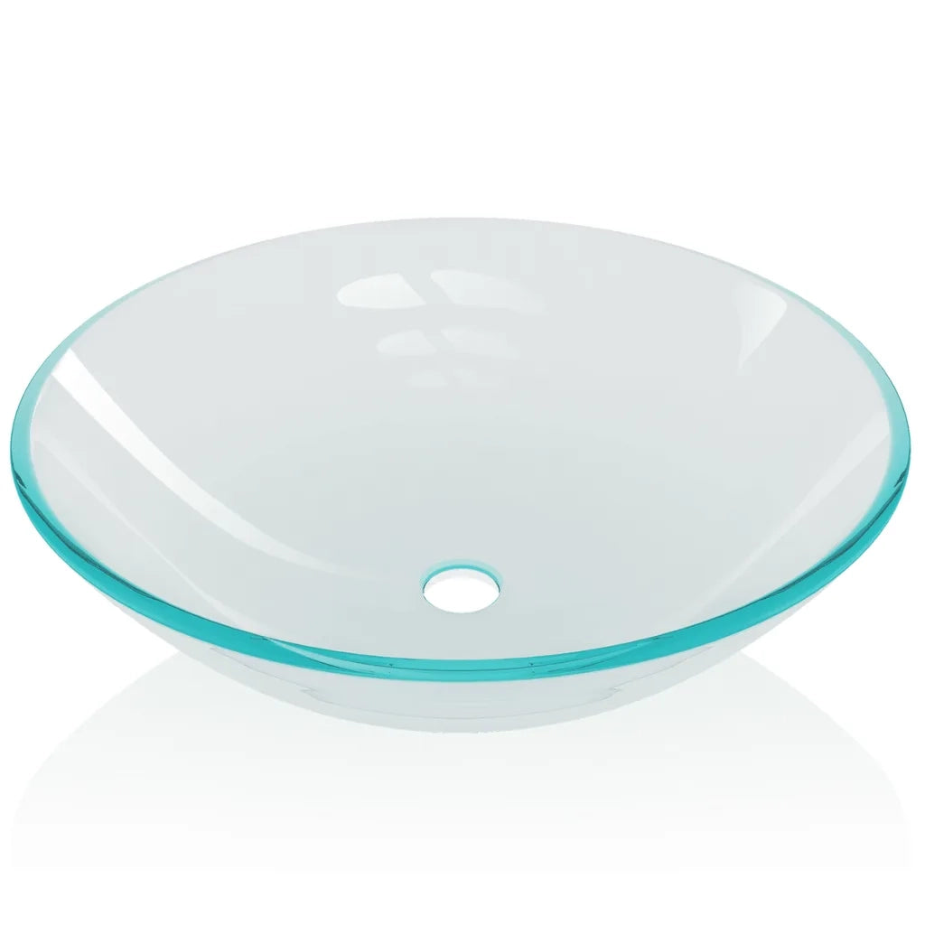 Lavandino in Vetro Temprato 42 cm Trasparente CFW3226836