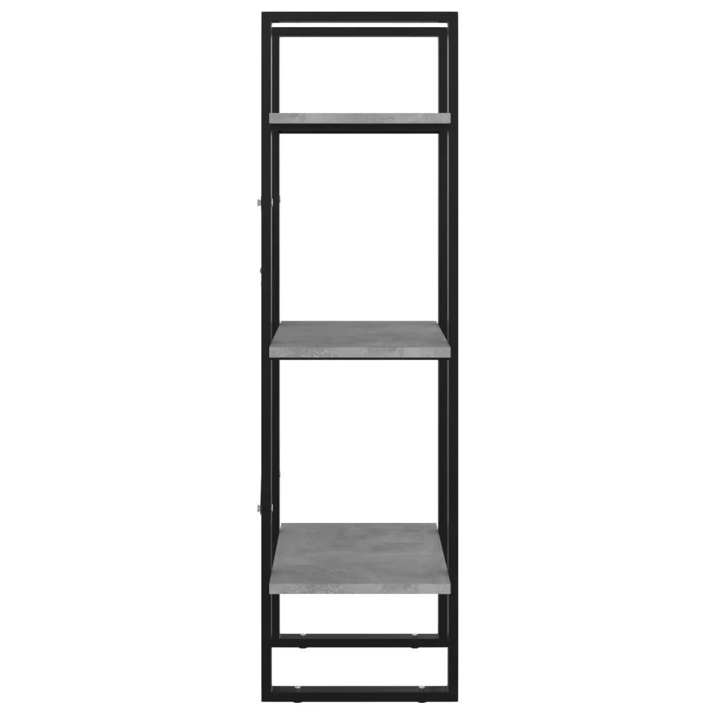 Libreria 3 Ripiani Grigio Cemento 40x30x105cm Legno Multistrato 806491