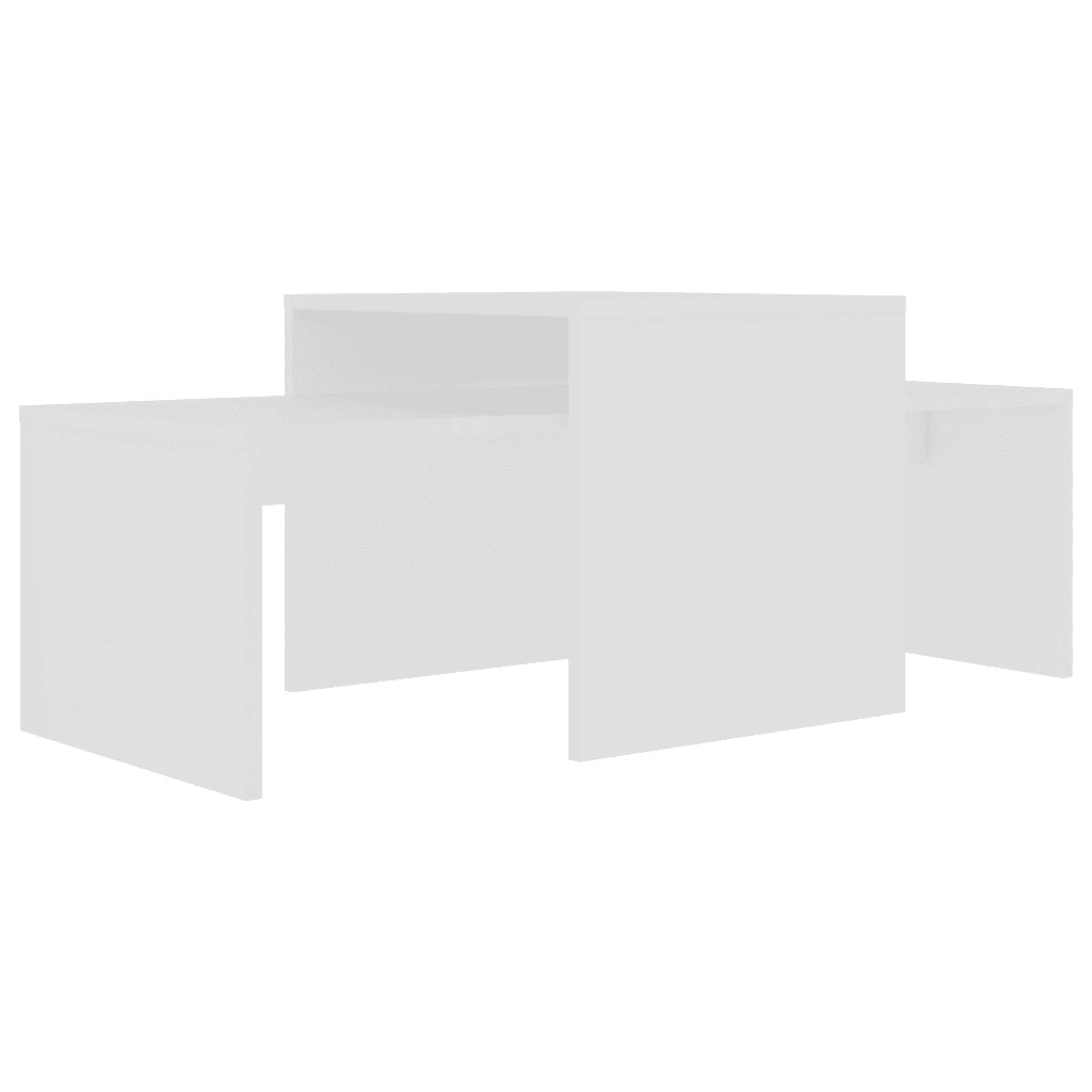 Tavolino da Salotto Bianco 100x48x40 cm in Legno Multistrato 802912