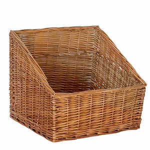 Cesta espositore portapane in vimini quadrato cm 45 x 45 h 40