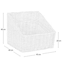 Cesta espositore portapane in vimini quadrato cm 45 x 45 h 40