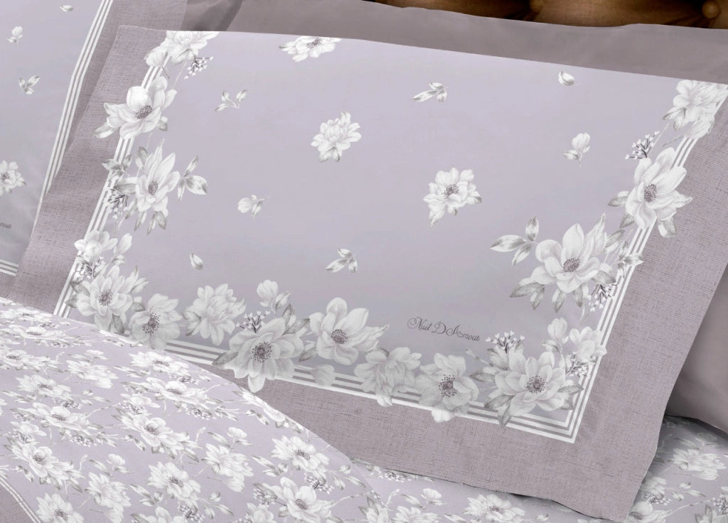 Completo Lenzuola In Morbida Flanella Linea Europa Disegno Marsiglia - Matrimoniale - Beige