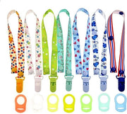 7 x anello di silicone multicolore per clip per bambino + 7 x cinghia clip per sostegno per bambini, adatto per allattanti