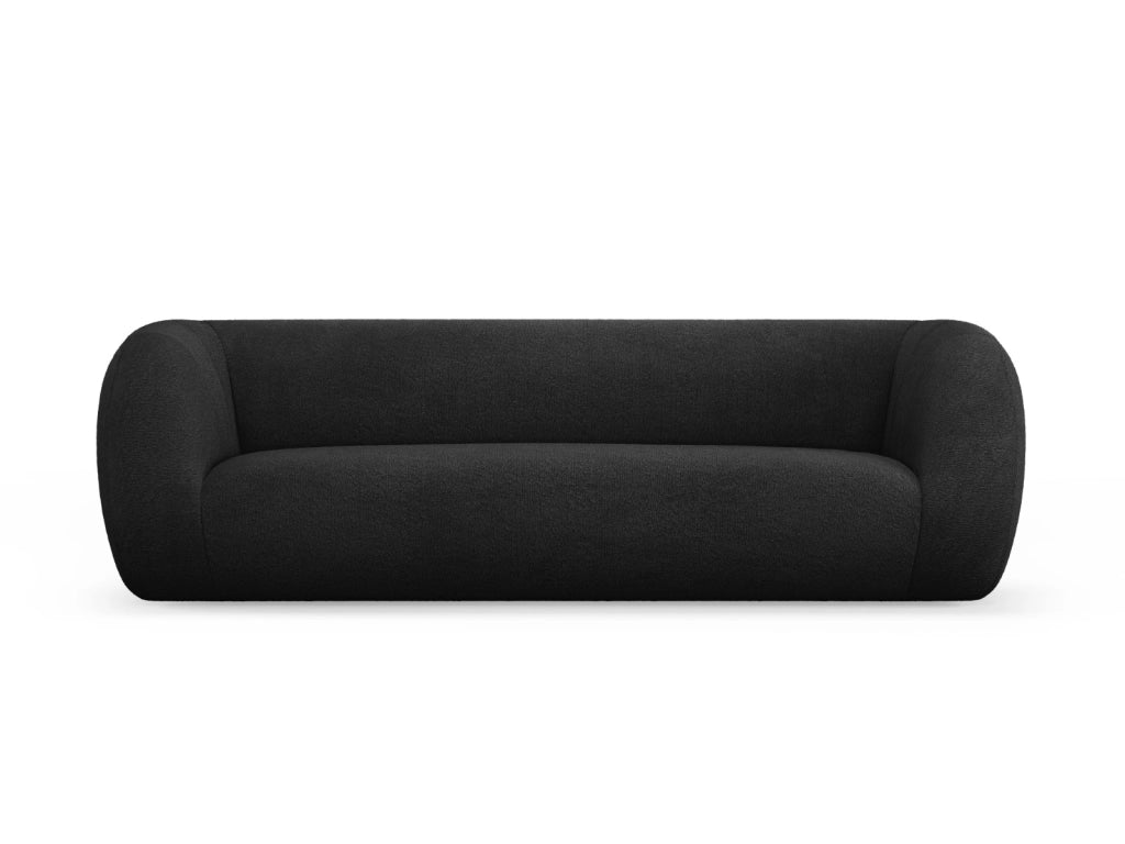 Cosmopolitan Design - Divano "Essen" 3 posti in bouclé nero 