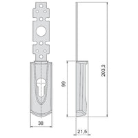 Cisa 07176620 Placca Esterna Interasse Maniglia 85
