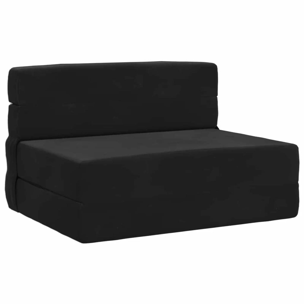 Divano Letto Pieghevole Nero 100 x 80 x 60 cm Tessuto 900113