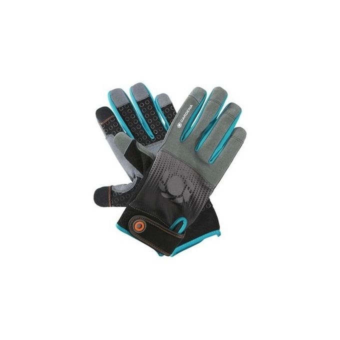 Gardena 11520-20 Guanto protettivo Guanti da giardinaggio Nero, Blu, Grigio Cotone, Elastan, Nylon, Poliestere, Poliuretano, Gomma