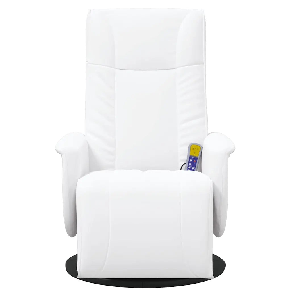 Poltrona reclinabile con massaggio Bianco 71 x 90 x 105 cm