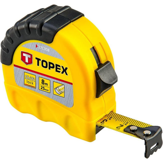 Topex 27c308 flessometro acciaio io, 8 m x 25 mm ds
