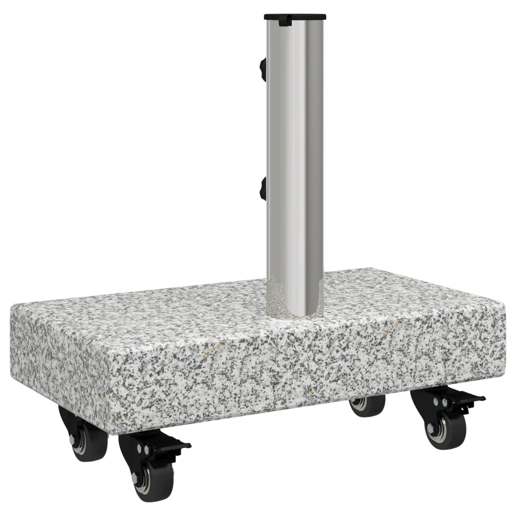 Base Ombrello con Ruote per Pali Ã˜38/48mm Grigio Granito 25 kg Rettangolare