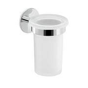 Portaspazzolini da muro in ottone e alluminio 3610 Gedy serie GEA Cromato