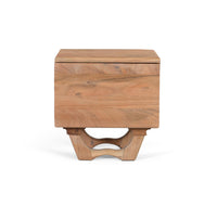 Comodino in legno di acacia naturale