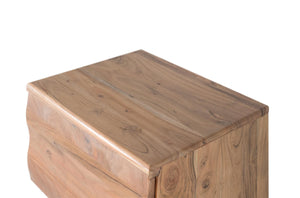 Comodino in legno di acacia naturale