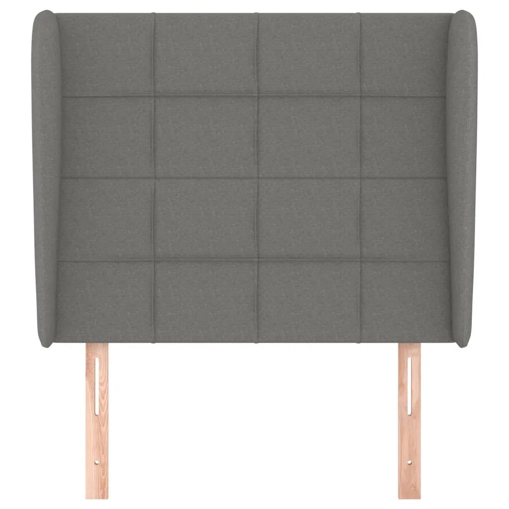 Testiera ad Orecchio Grigio Scuro 83x23x118/128 cm in Tessuto