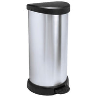 Curver Deco Bins 3253922150002 Rotondo Nero, Argento