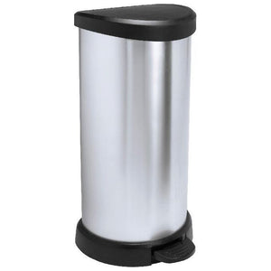 Curver Deco Bins 3253922150002 Rotondo Nero, Argento