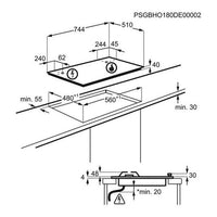 Electrolux EGS7534X Acciaio inossidabile Da incasso 74.5 cm Gas 5 Fornello(i)