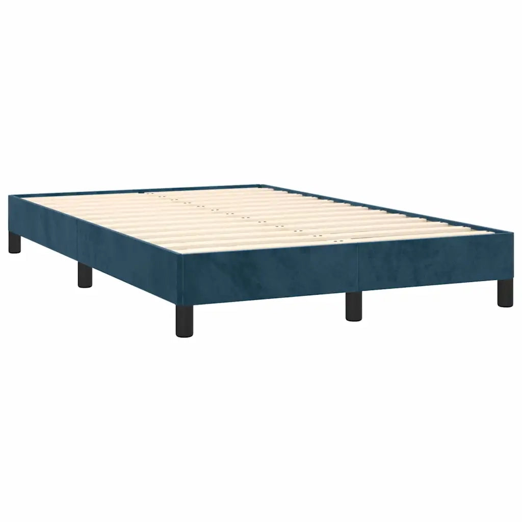 Letto a Molle con Materasso e LED Blu Scuro 120x190 cm in Velluto 3270145