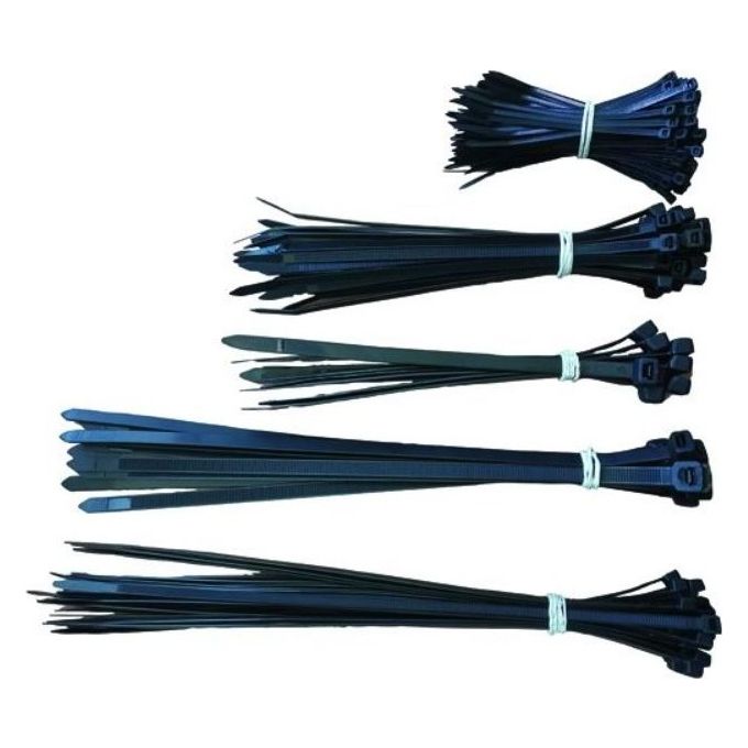 Vigor-Blinky Fascette per Cablaggi Nylon Nero 250 Pezzi Assortite