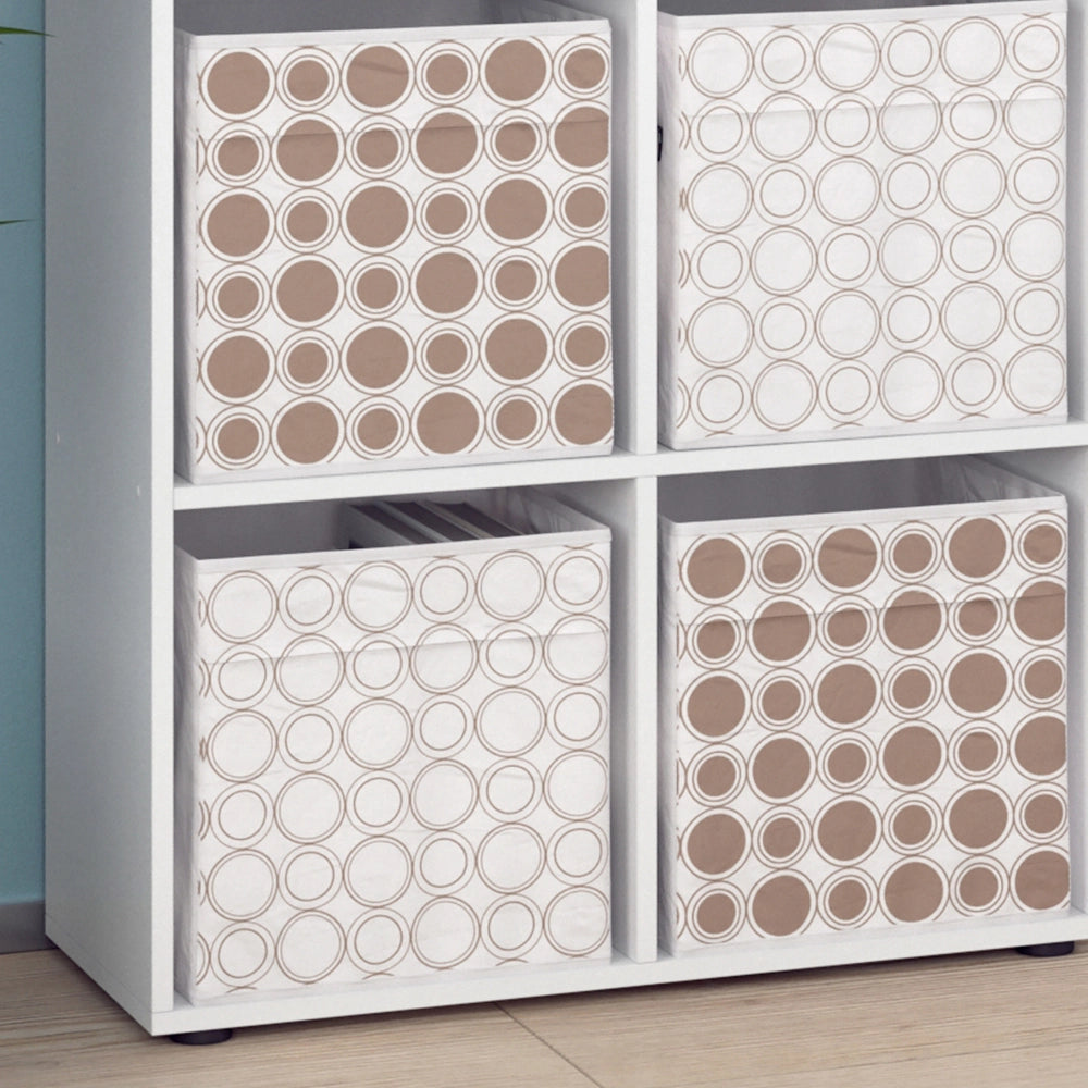Vicco Scaffale Bianco 72.6 x 72 cm con 4 scatole pieghevoli opt.2