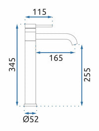 Rubinetto Da Bagno Rea Lungis Chrome Super High