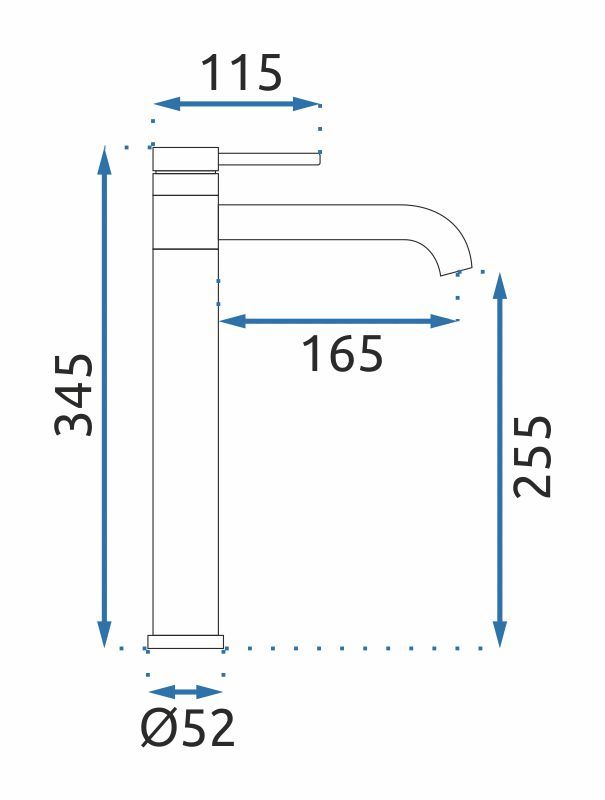 Rubinetto Da Bagno Rea Lungis Chrome Super High