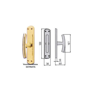 Ghidini 744407008 Maniglia Cremonese Ottone Satinato Milena Ez+q7