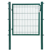 Cancello in rete cancello saldato robusto e durevole in acciaio zincato con serratura e chiavi dimensioni cancello: 106 x 100 cm dimensioni maglia: 50 x 200 mm verde 12_0001940