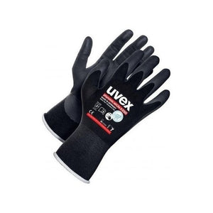 Uvex 60038 Guanti da officina Nero Carbonio, Elastan, Poliammide 1 pz