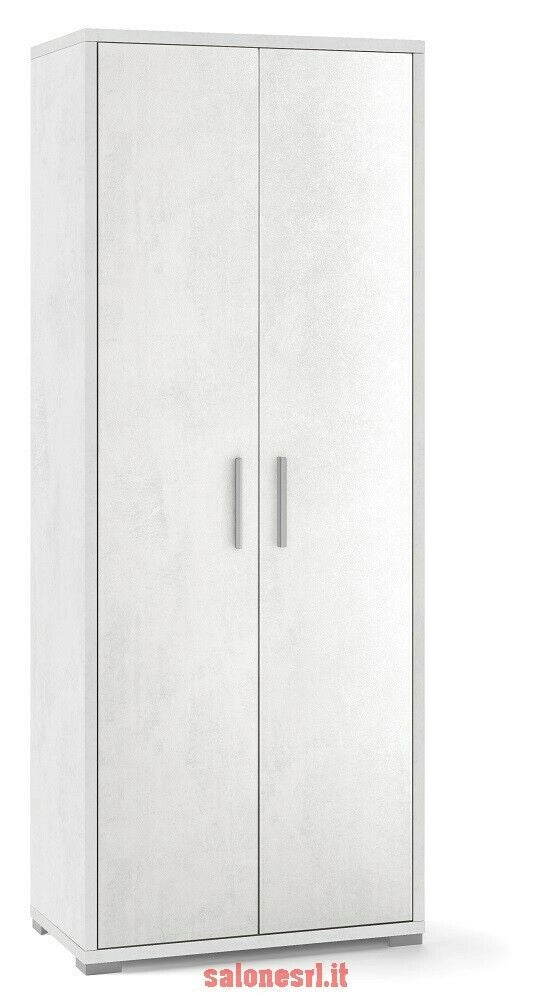 ARMADIO 2 ANTE H182 L71 P41 cm STRUTTURA E FRONTALE BIANCO OSSIDO SARMOG Db354k
