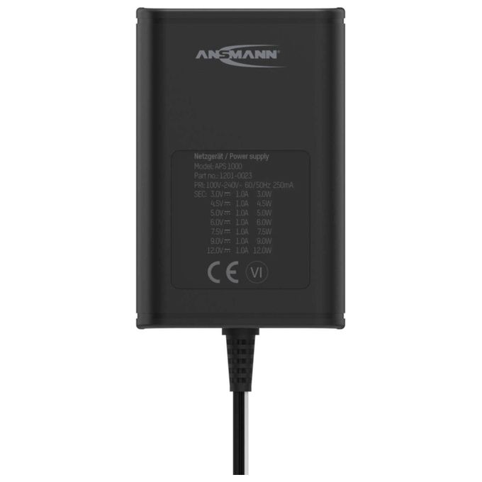 Ansmann 1201-0023 adattatore e invertitore Interno 12 W Nero