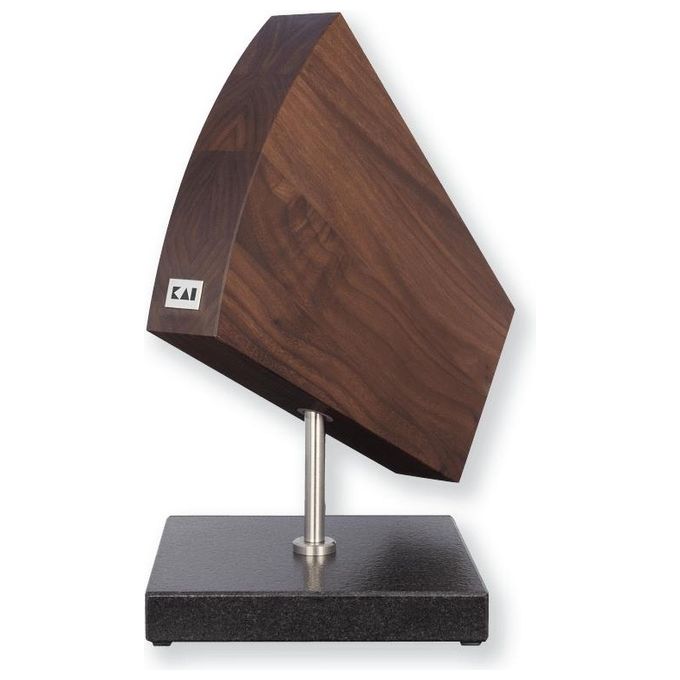 kai DM-0799 ceppo per coltelli Ceppo per coltelli con fessure Granito, Noce Nero, Marrone, Acciaio inossidabile, Legno