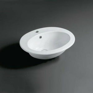 Desmo lavabo incasso monoforo con predisposizione 3 fori 53x45 b