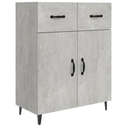 Credenza | Madia | Buffet da pranzo | Armadio da pranzo Grigio Cemento 69,5x34x90 cm in Legno Multistrato