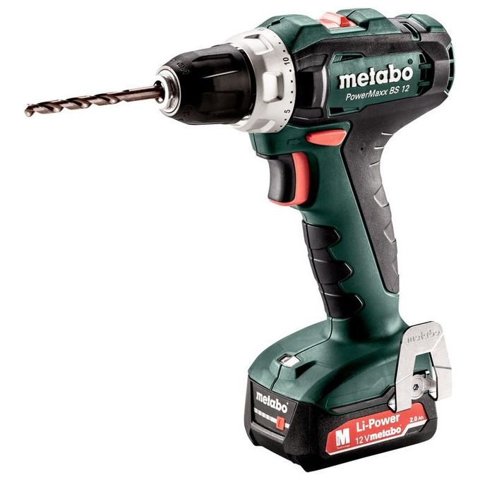 Metabo POWERMAXX BS 12 1400 Giri/min Senza chiave 1 kg Nero, Verde, Rosso, Argento