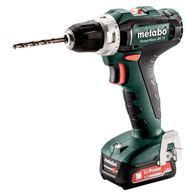 Metabo POWERMAXX BS 12 1400 Giri/min Senza chiave 1 kg Nero, Verde, Rosso, Argento
