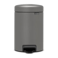 Brabantia 126260 bidone per la spazzatura 3 L Rotondo Plastica Grigio
