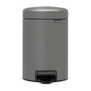 Brabantia 126260 bidone per la spazzatura 3 L Rotondo Plastica Grigio