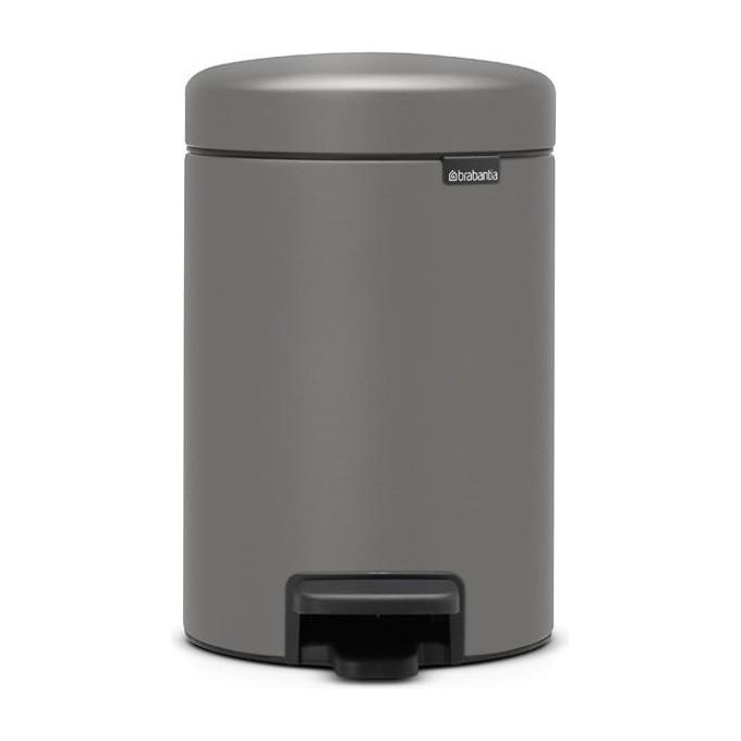 Brabantia 126260 bidone per la spazzatura 3 L Rotondo Plastica Grigio