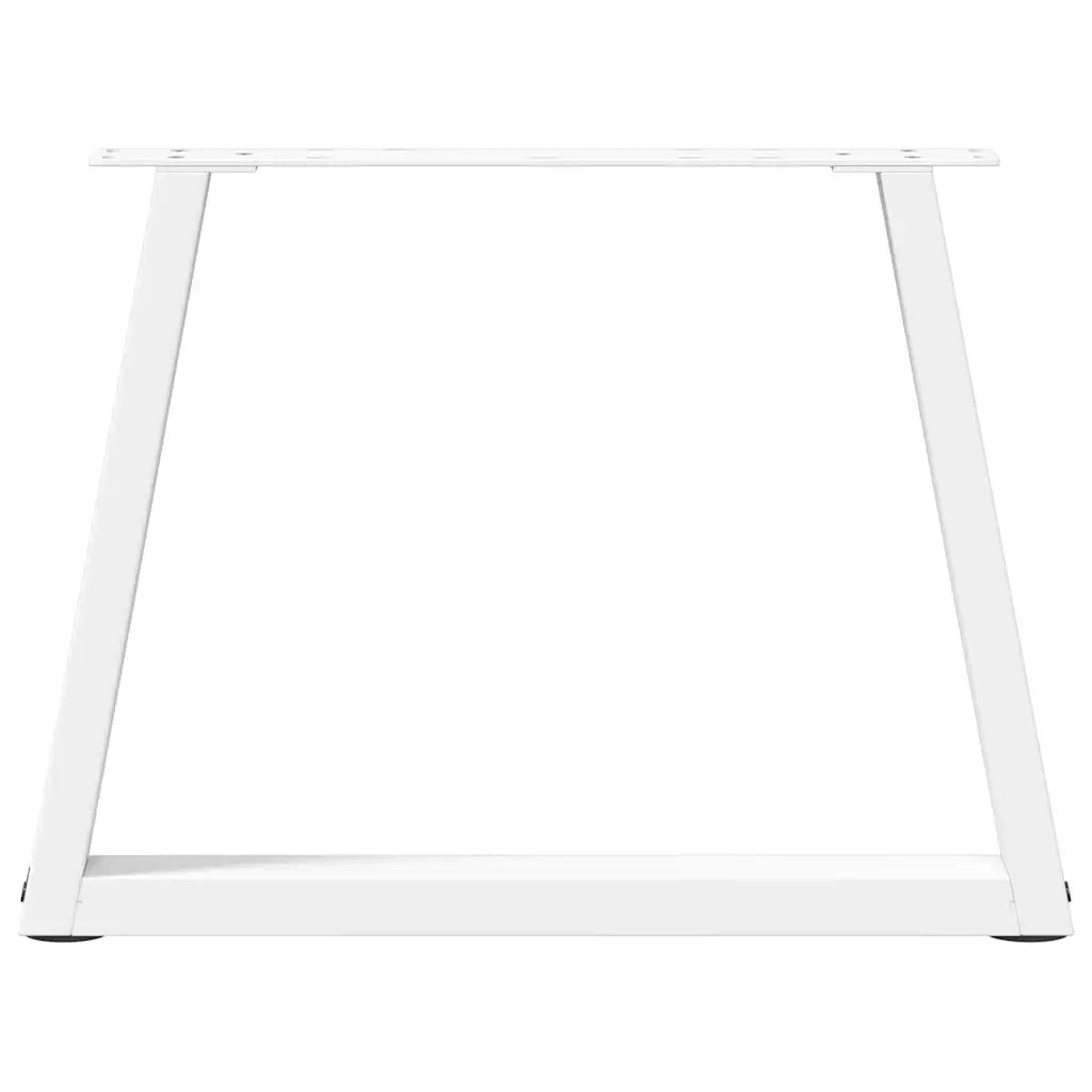 Gambe per Tavolino da CaffÃ¨ a Forma di V 2 pz Bianche 70x(42-43,3) cm Acciaio